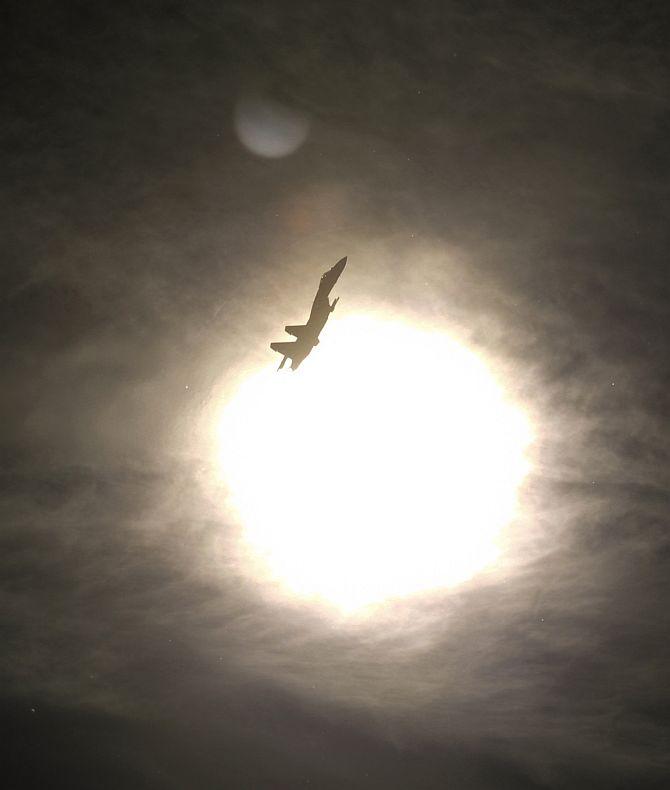 A Sukhoi SU-35 fighter jet performs during a demonstration flight at the MAKS International Aviation and Space Salon in Zhukovsky outside Moscow