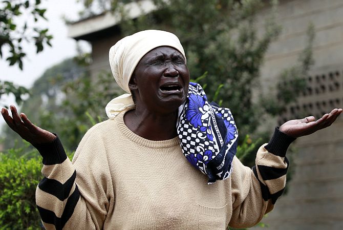 Mary Italo mourns the death of her son Thomas Italo who was killed during the attack at the Westgate Shopping Centre in the capital Nairobi