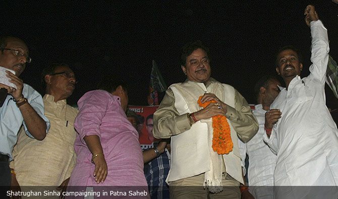 Shatrughan Sinha campaigning in Patna Saheb