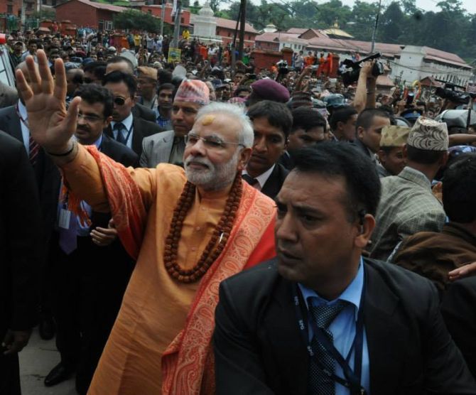 Prime Minister Narendra Modi on his visit to Nepal last year.