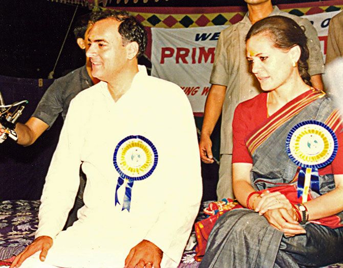 Rajiv Gandhi and Sonia Gandhi