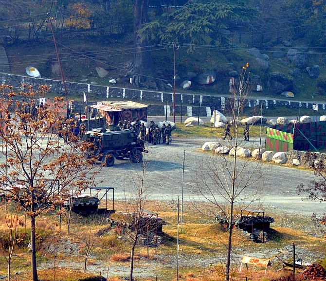 The army camp in Uri that was attacked