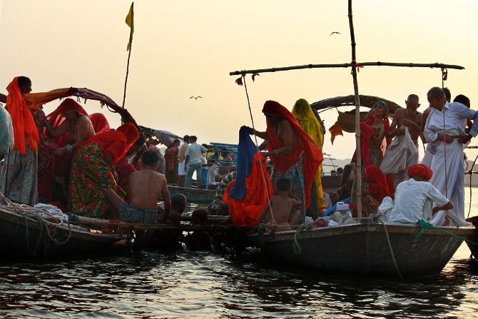 Taking a dip in the Sangam
