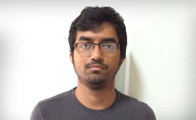 Pro-Islamic State Twitter account handler Mehdi Masroor Biswas, who was arrested in Bengaluru in December 2014.