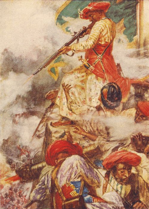 Depiction of Tipu Sultan at the 1799 Siege of Seringapatam
