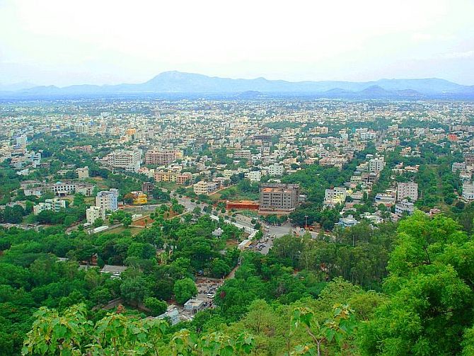 Tirupati Town view from Thirumala hill