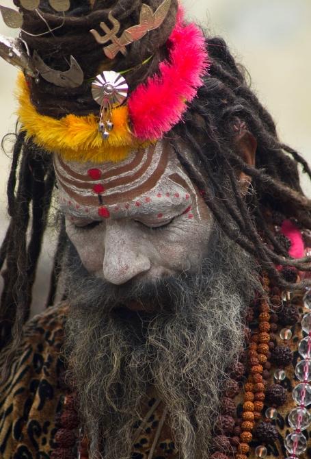 A sadhu at the Kedarnath Temple in Uttarakhand