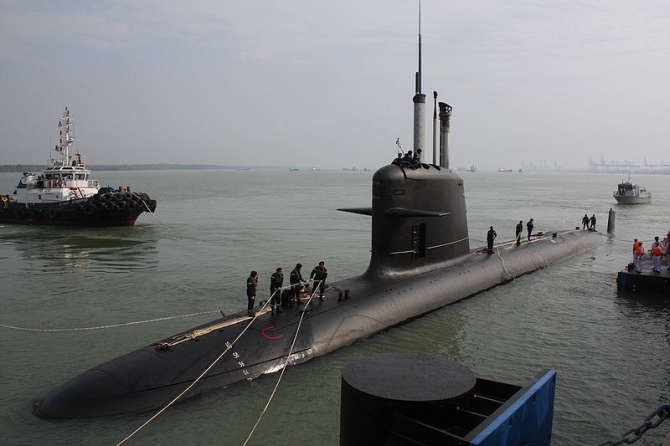 The Franco-Spanish designed submarine Scorpene.