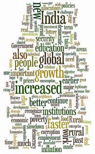  word cloud of Manmohan Singh's speech