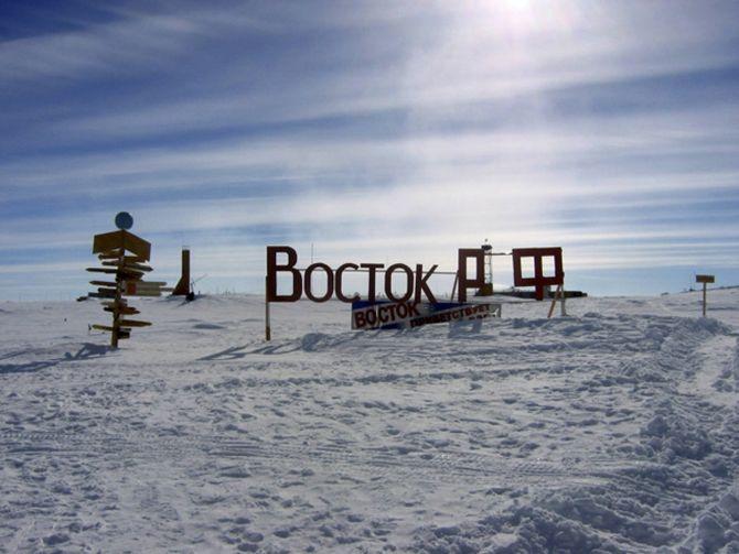  A general view of the Vostock research camp in Antarctica. Russian scientists are close to drilling into the prehistoric sub-glacier Lake Vostok, which has been trapped under Antarctic ice for 14 million years. 