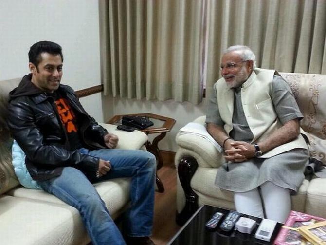 Salman Khan with Narendra Modi