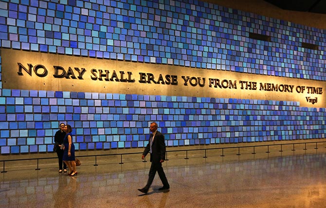 A quote from Virgil fills a wall of the museum.