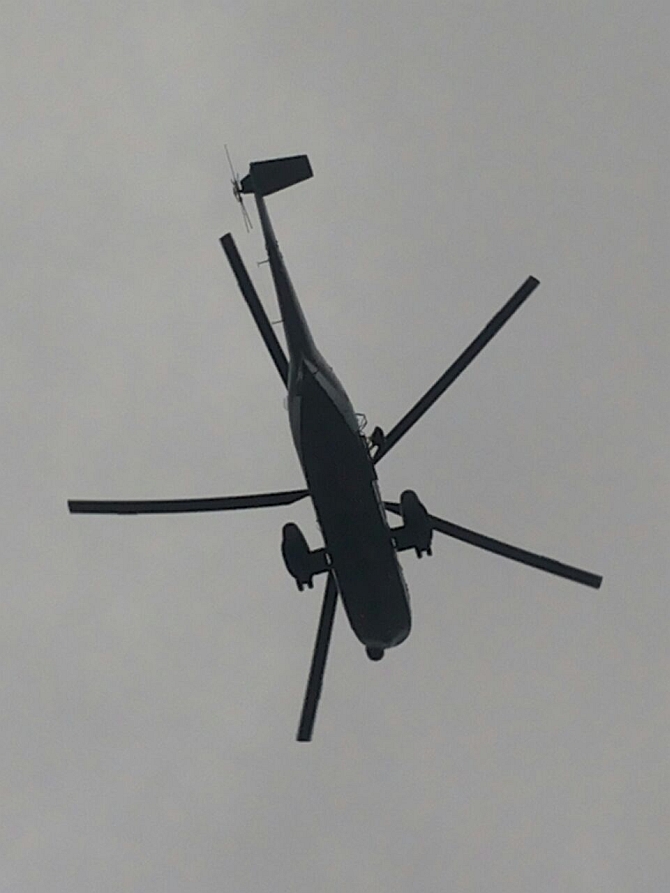 Coast Gaurd chopper carries out rescue operations 