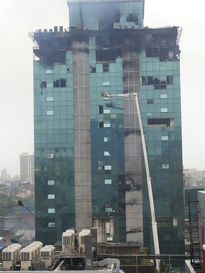 Rescue operations at the building