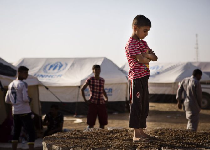 A camp for internally displaced people on the outskirts of Arbil in Iraq's Kurdistan region.