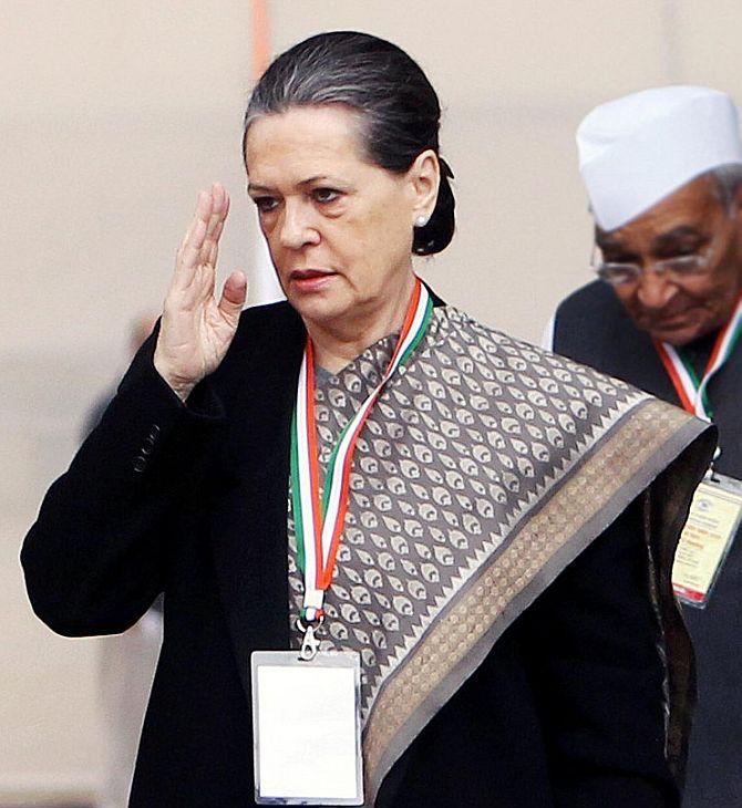 Congress president Sonia Gandhi