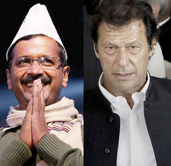 (Left) Arvind Kejriwal; (Right) Imran Khan