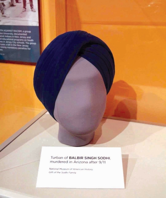 The turban of Balbir Singh Sodhi, who was murdered in the aftermath of the September 11 attacks.