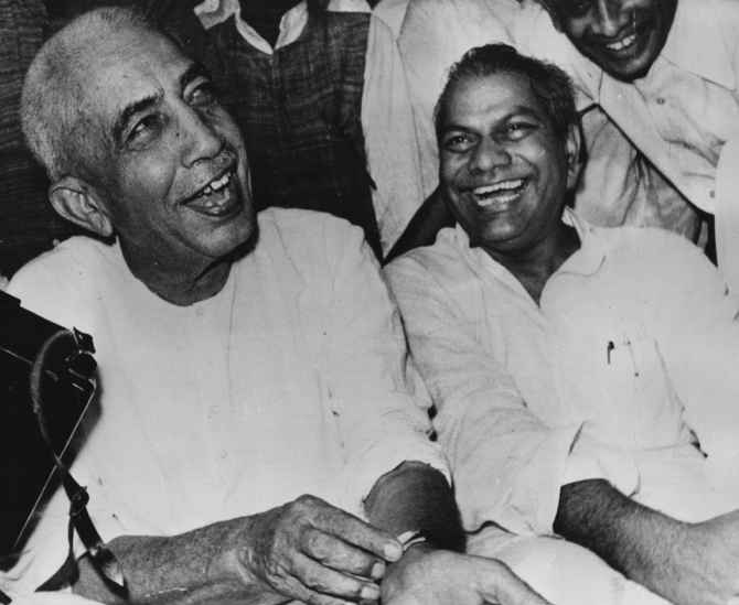 Choudhry Charan Singh, left after becoming prime minister on July 28, 1979.
