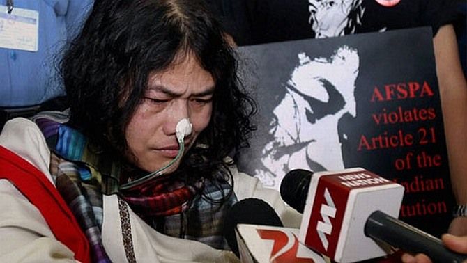 Irom Sharmila, who has been on fast against AFSPA in Manipur