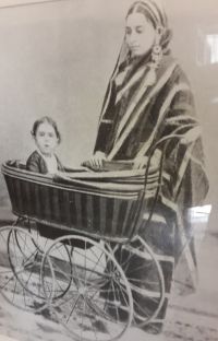 An early photograph of Nehru with his mother.