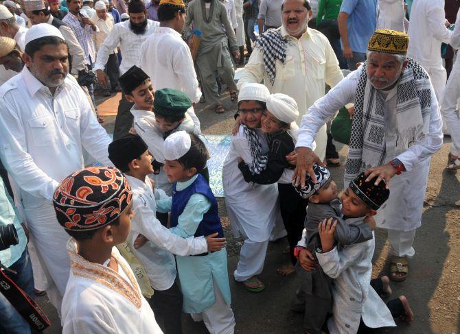 Prayers and sacrifice mark Eid-al-Adha - Rediff.com India News