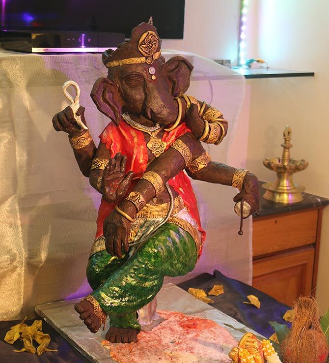 A Ganpati idol made from chocolate