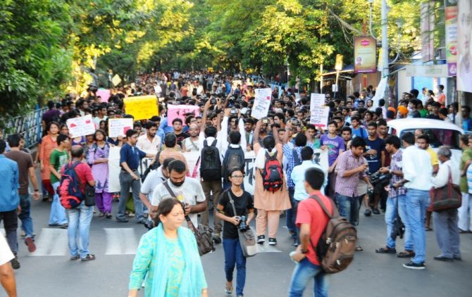 Jadavpur University students protest