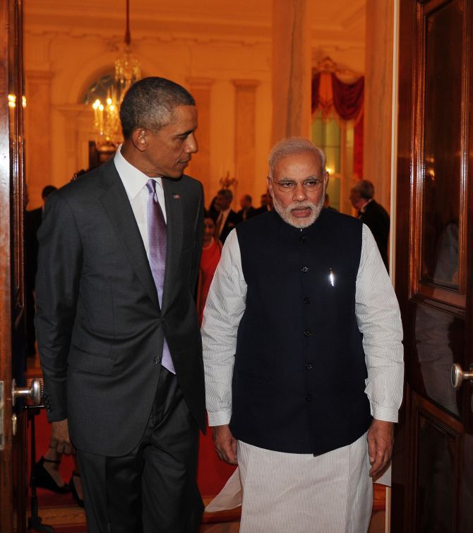 Prime Minister Narendra Modi with US President Barack Obama