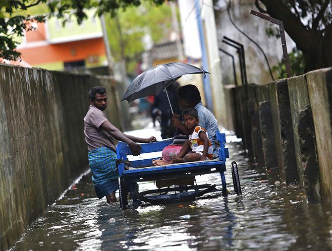 The flooded streets of Chennai