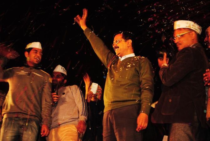 Arvind Kejriwal campaign in New Delhi
