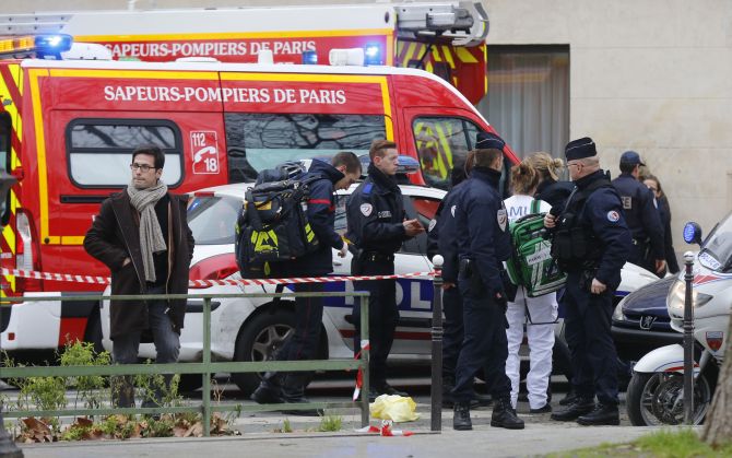 Gunmen attack Paris newspaper office, 12 killed - Rediff.com India.