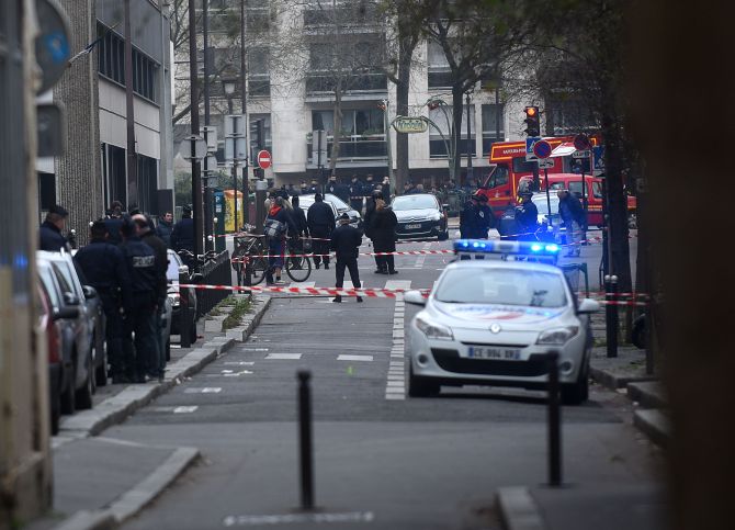 Gunmen attack Paris newspaper office, 12 killed - Rediff.com India.