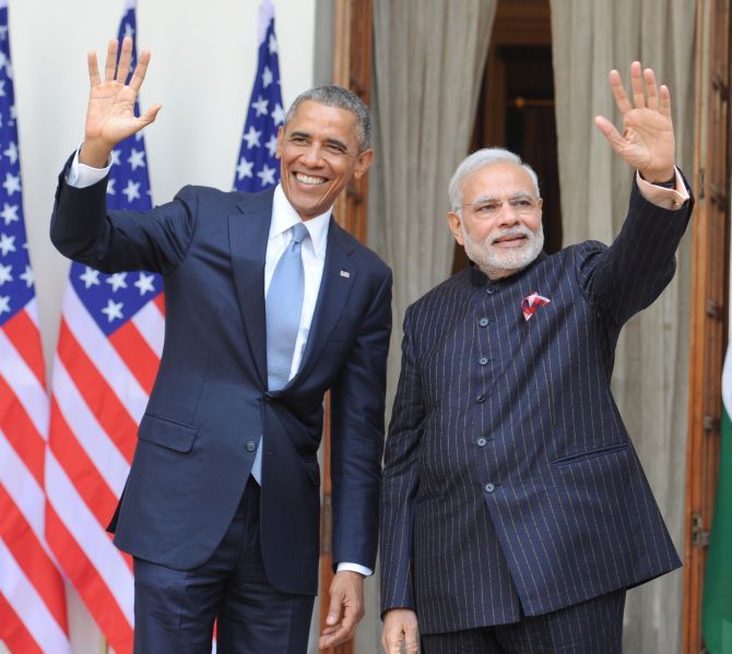 US President Barack Obama with Prime Minister Narendra Modi