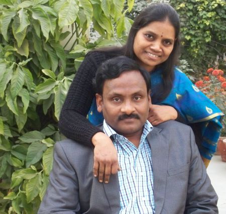 Vasantha Kumari with her husband