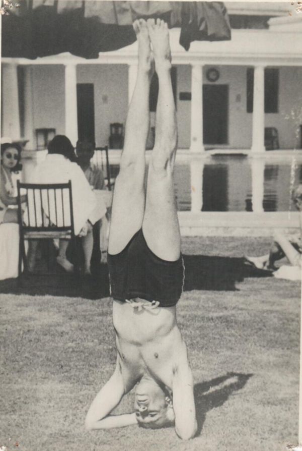 Jawaharlal Nehru does yoga