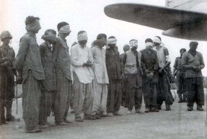 Pakistani infiltrators captured in the Kashmir valley in 1965.