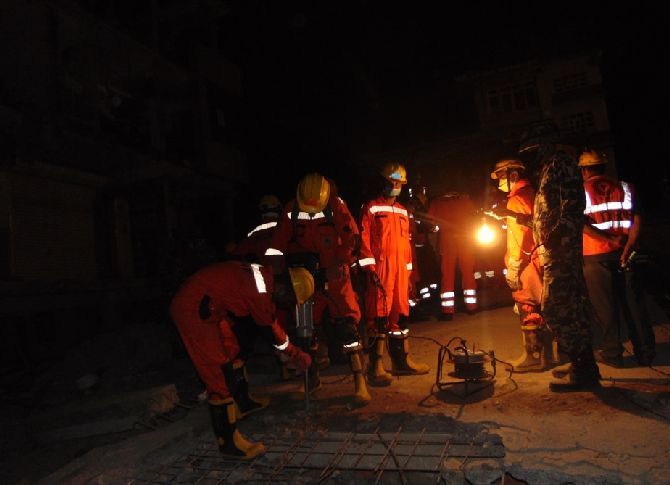 NDRF teams worked 24/7 to rescue people after the quake