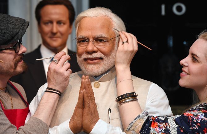 Wax figure of Prime Minister Narendra Modi