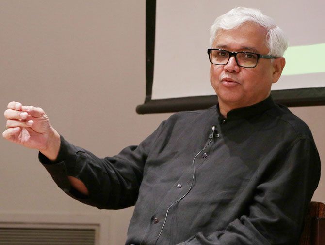 Amitav Ghosh at the launch of his latest book, The Great Derangement