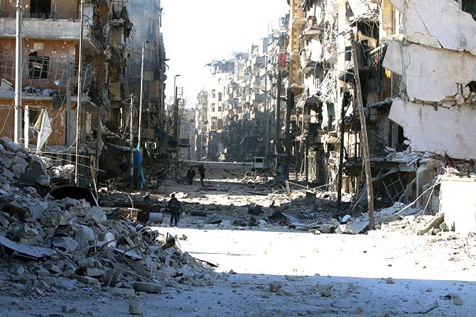 Aleppo destruction