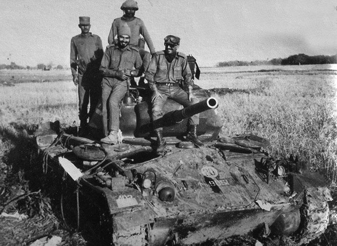 An enemy tank shot down by a RCL gun