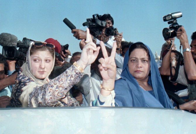 Maryam Nawaz, left, Prime Minister Nawaz Sharif's daughter.