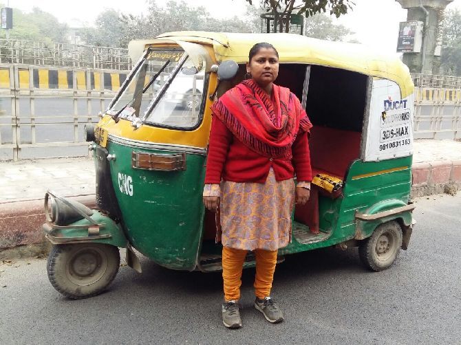Ruby Singhal with her auto