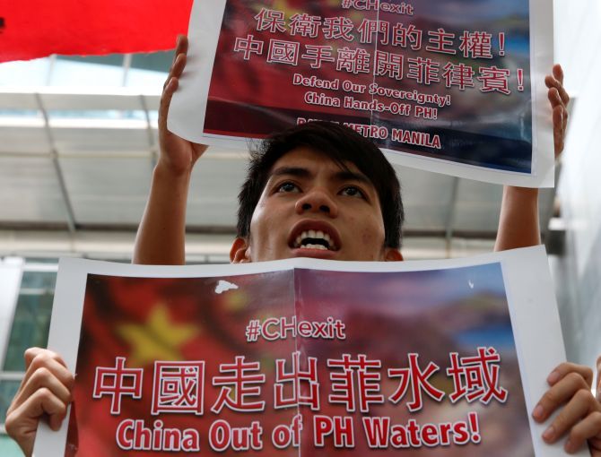 A protest against the South China Sea dispute