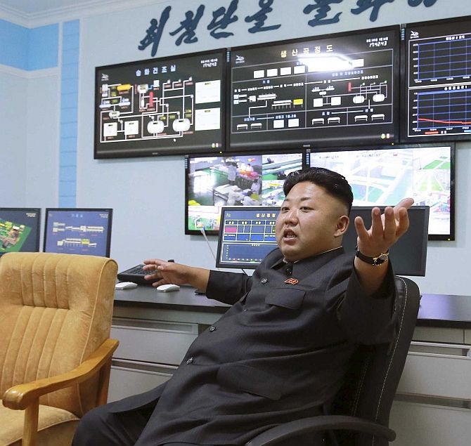 North Korea's leader Kim Jong-un. Photograph: Korean Central News Agency/Reuters