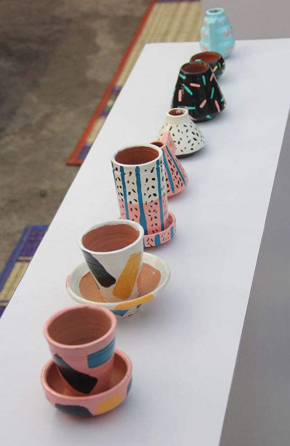 Tea cups at the Design Museum Dharavi.