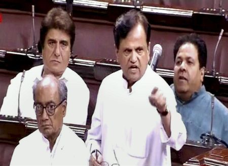 Ahmed Patel making a rare speech in the Rajya Sabha.