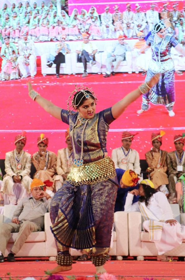 Dancer and actress Sudha Chandran performed at the event.