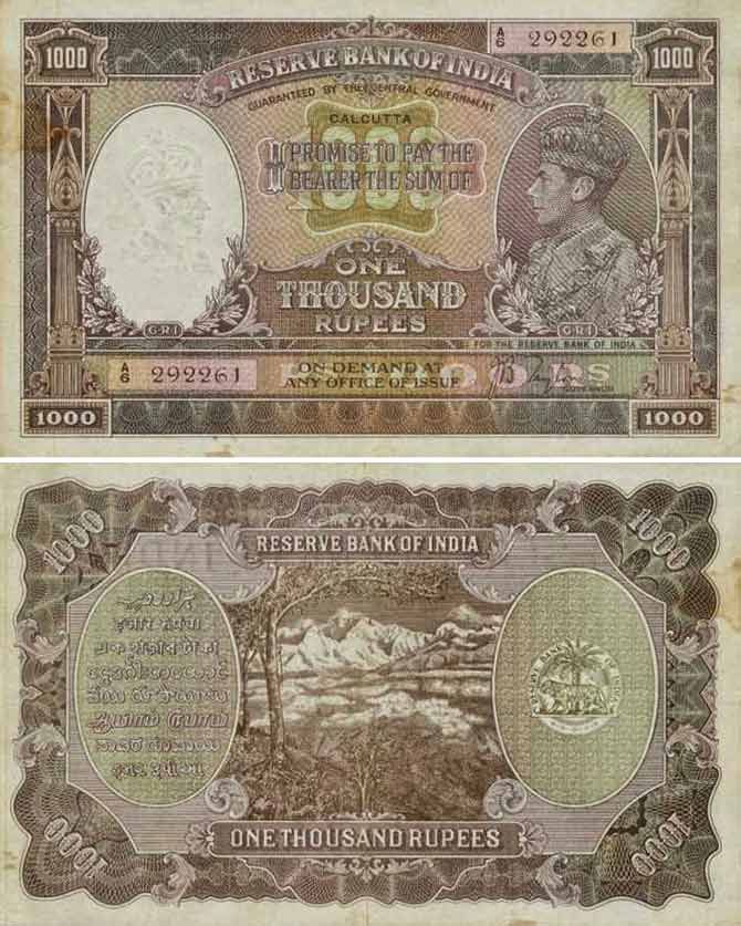 Rs 1,000 note